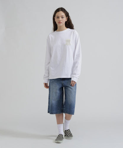 《WOMAN》L/S SIGNATURE VARSITY LOGO T-SHIRT