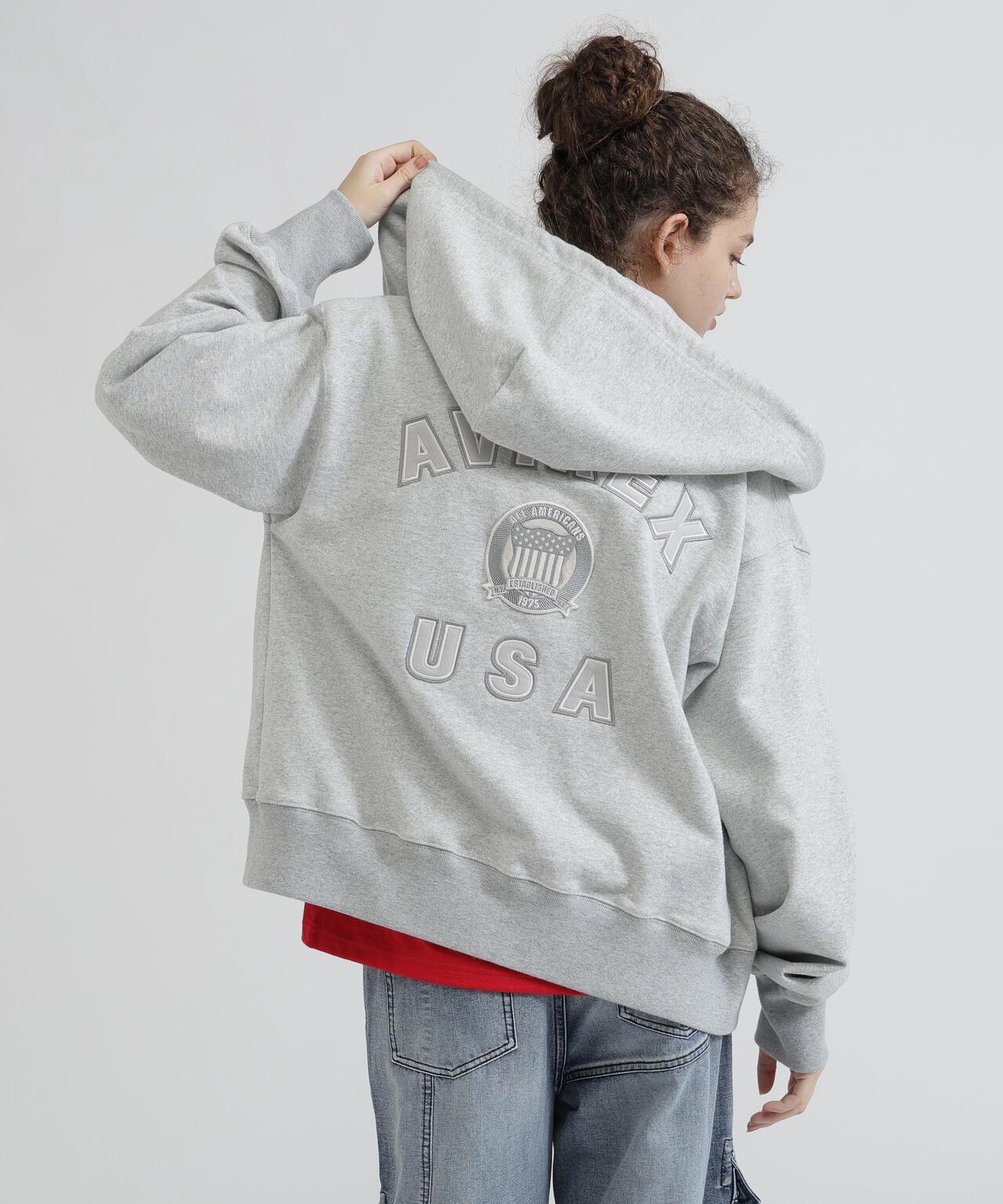 WOMAN SIGNATURE VARSITY LOGO ZIP PARKA