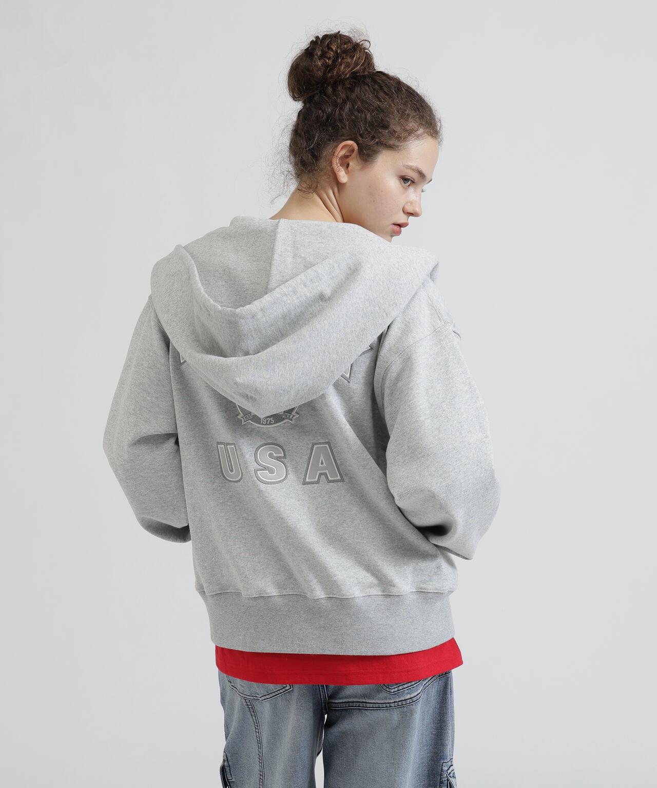 WOMAN SIGNATURE VARSITY LOGO ZIP PARKA