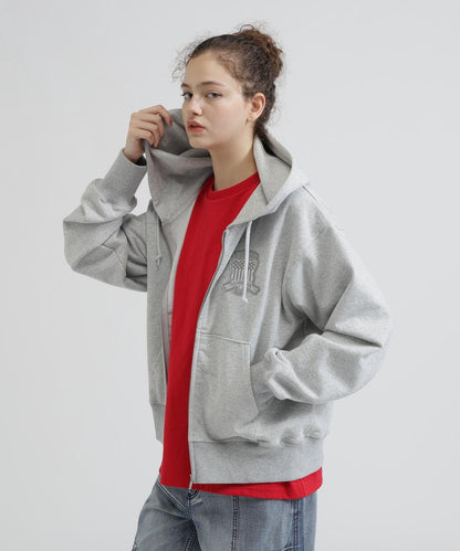 WOMAN SIGNATURE VARSITY LOGO ZIP PARKA