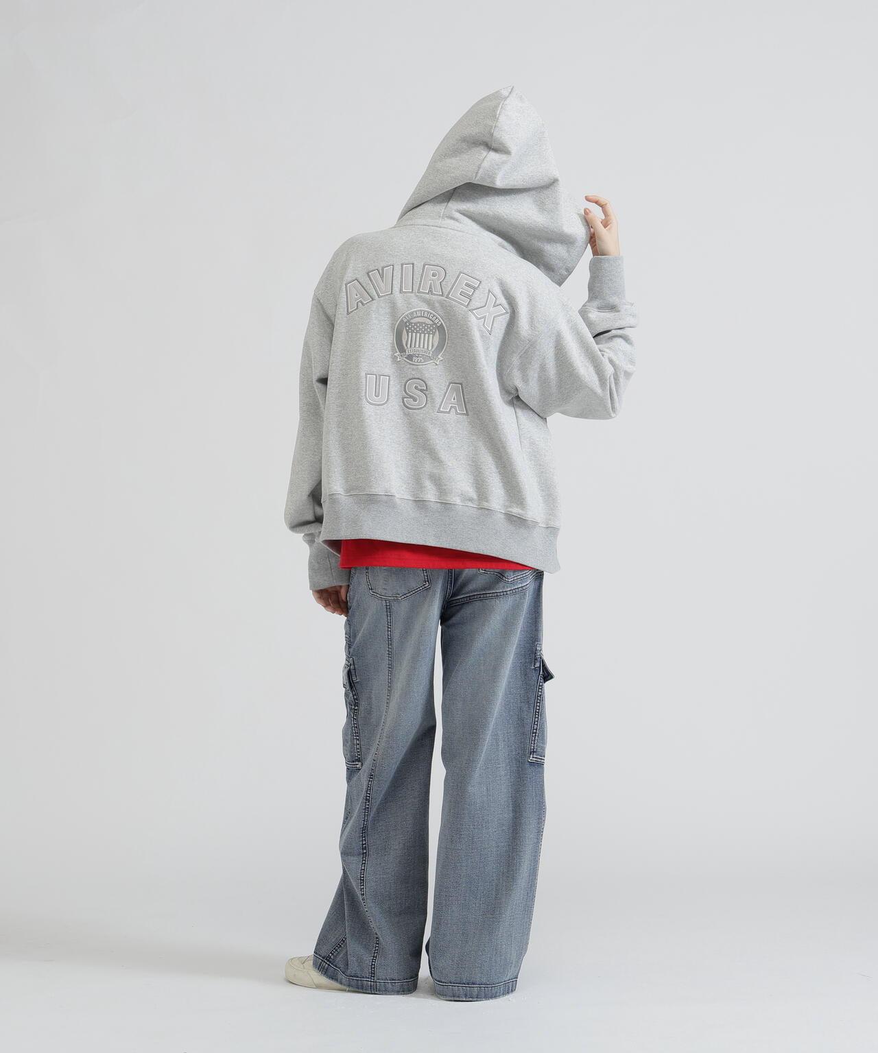 WOMAN SIGNATURE VARSITY LOGO ZIP PARKA