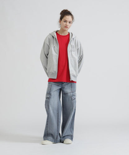 WOMAN SIGNATURE VARSITY LOGO ZIP PARKA