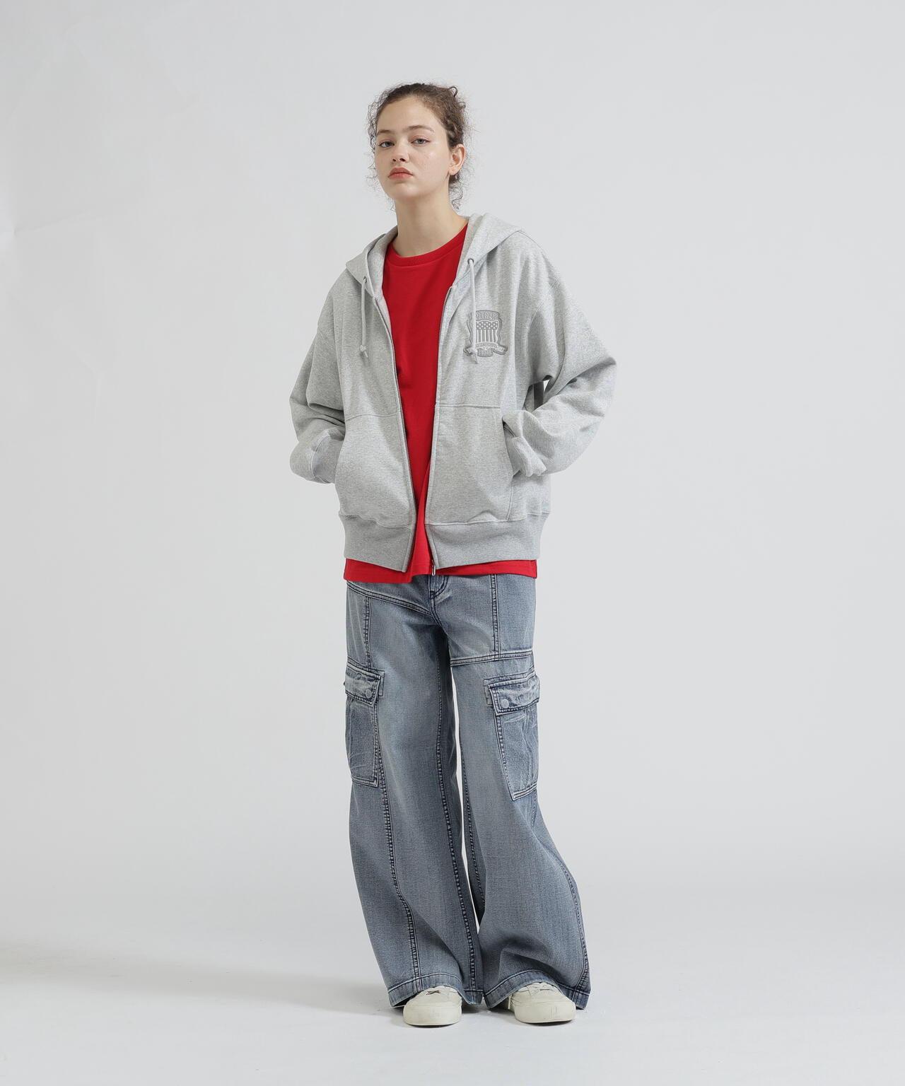 WOMAN SIGNATURE VARSITY LOGO ZIP PARKA