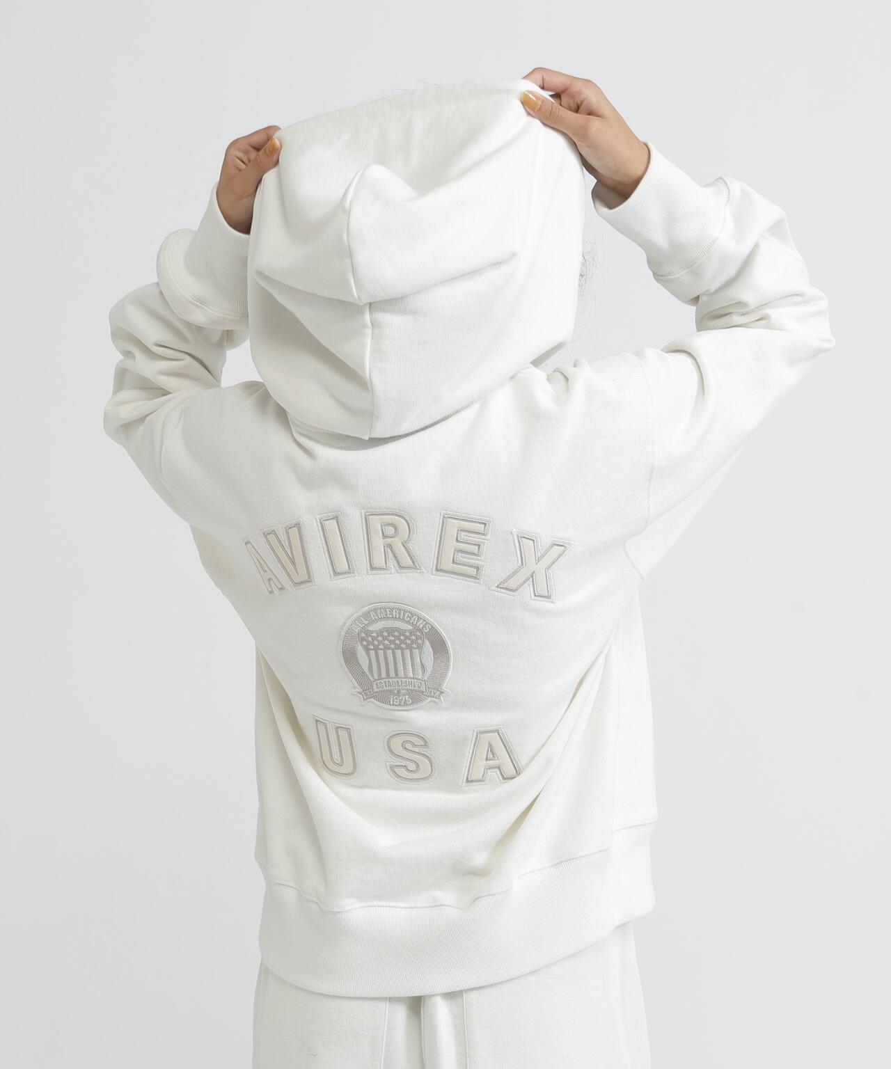 WOMAN SIGNATURE VARSITY LOGO ZIP PARKA