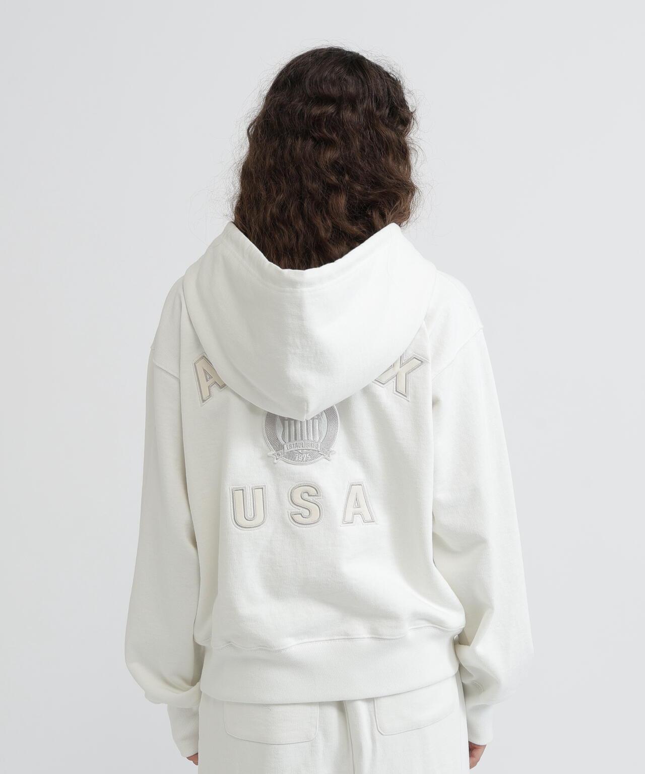 WOMAN SIGNATURE VARSITY LOGO ZIP PARKA
