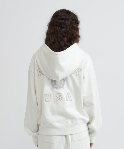WOMAN SIGNATURE VARSITY LOGO ZIP PARKA