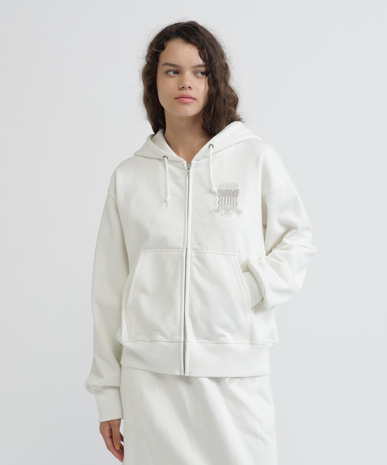 WOMAN SIGNATURE VARSITY LOGO ZIP PARKA