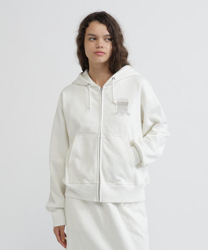 WOMAN SIGNATURE VARSITY LOGO ZIP PARKA
