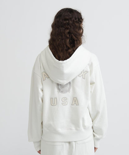 WOMAN SIGNATURE VARSITY LOGO ZIP PARKA