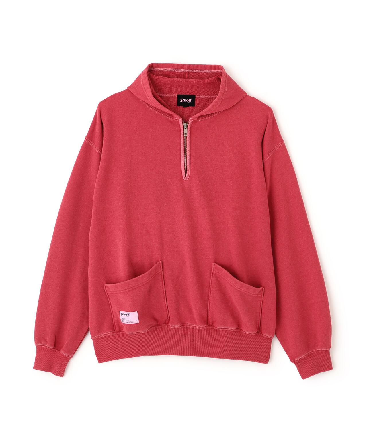 HALF ZIP HOODED SWEAT 半拉鍊連帽衛衣