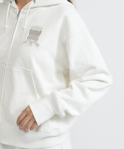 WOMAN SIGNATURE VARSITY LOGO ZIP PARKA