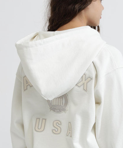 WOMAN SIGNATURE VARSITY LOGO ZIP PARKA