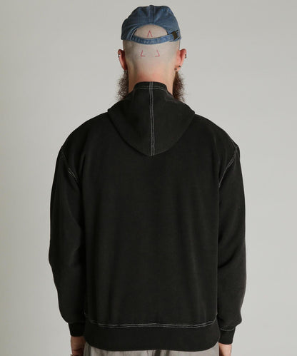 HALF ZIP HOODED SWEAT 半拉鍊連帽衛衣