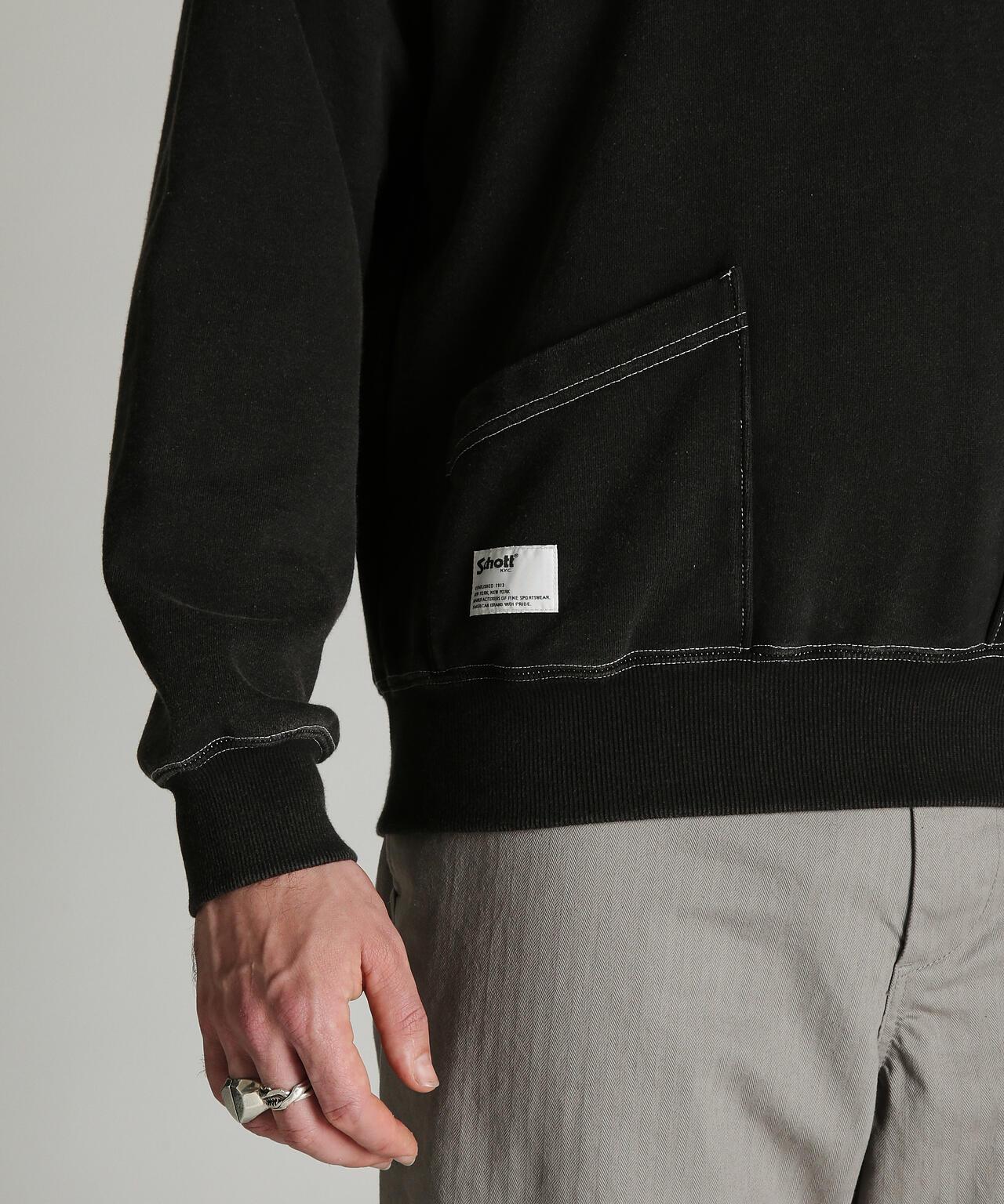 HALF ZIP HOODED SWEAT 半拉鍊連帽衛衣