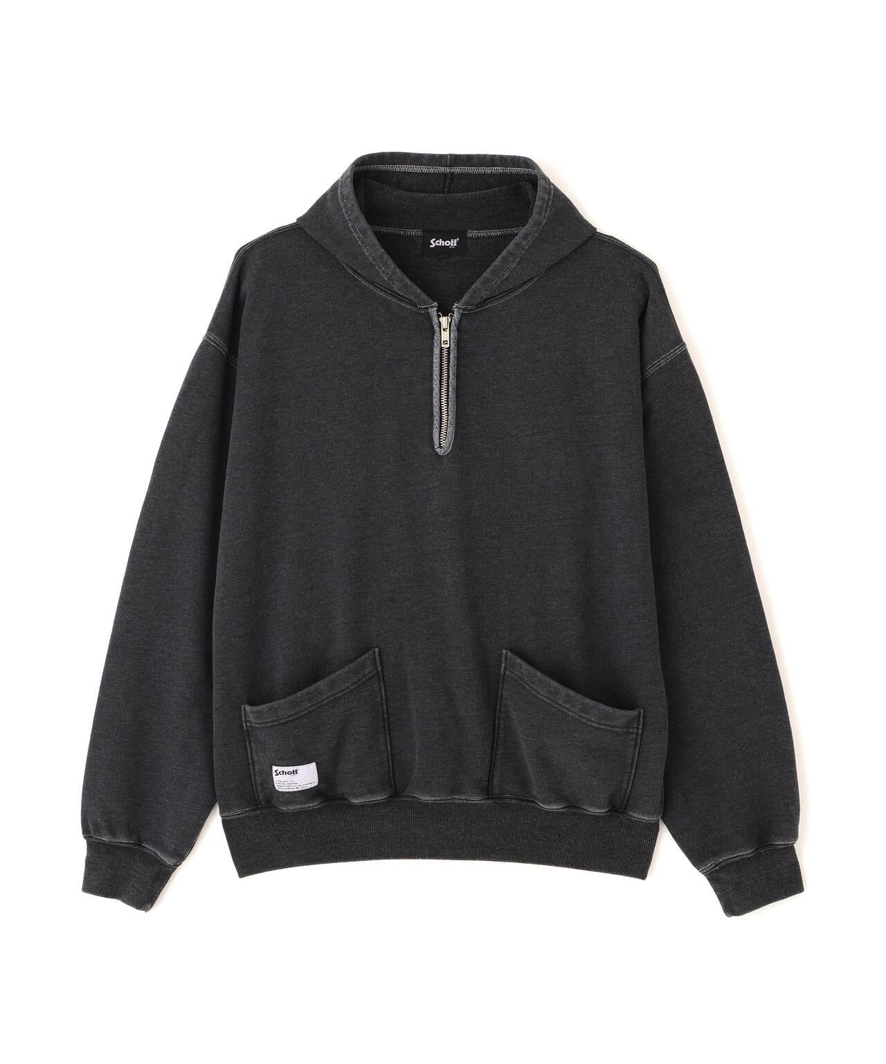 HALF ZIP HOODED SWEAT 半拉鍊連帽衛衣