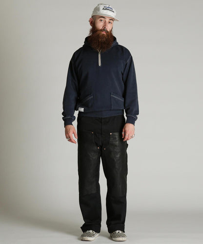 HALF ZIP HOODED SWEAT 半拉鍊連帽衛衣