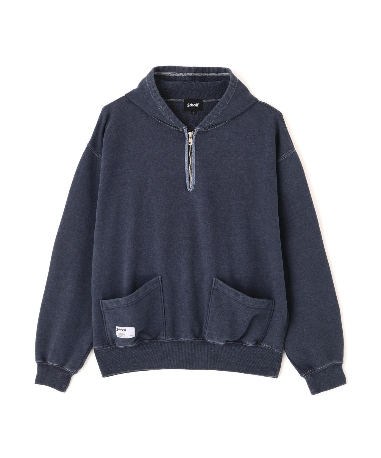HALF ZIP HOODED SWEAT 半拉鍊連帽衛衣