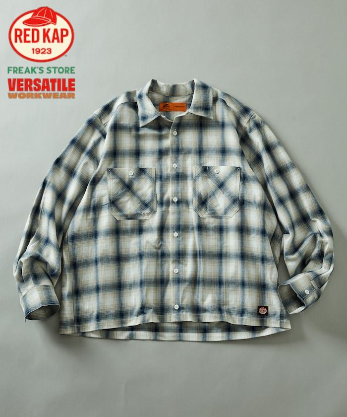 RED KAP × FREAK'S STORE 聯名 短款 法蘭絨 長袖 工裝襯衫