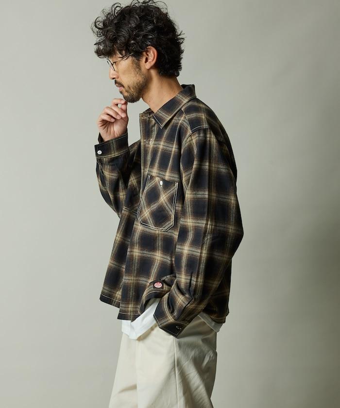 RED KAP × FREAK'S STORE 聯名 短款 法蘭絨 長袖 工裝襯衫
