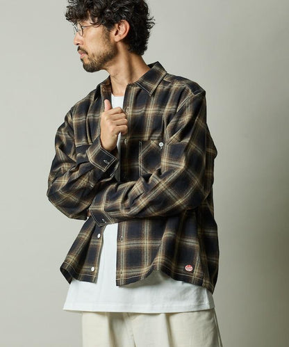 RED KAP × FREAK'S STORE 聯名 短款 法蘭絨 長袖 工裝襯衫