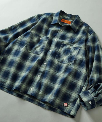 RED KAP × FREAK'S STORE 聯名 短款 法蘭絨 長袖 工裝襯衫