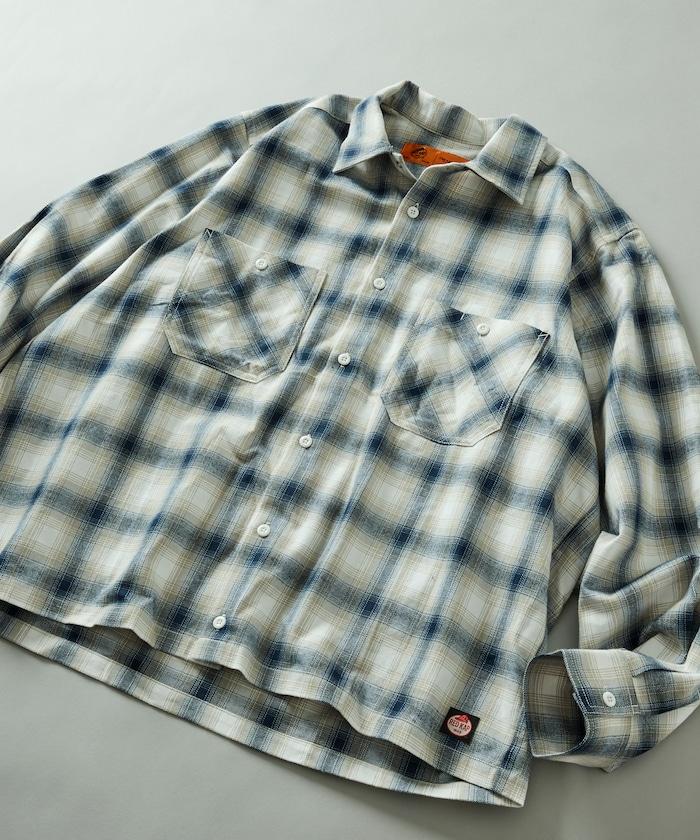 RED KAP × FREAK'S STORE 聯名 短款 法蘭絨 長袖 工裝襯衫