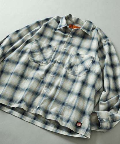 RED KAP × FREAK'S STORE 聯名 短款 法蘭絨 長袖 工裝襯衫