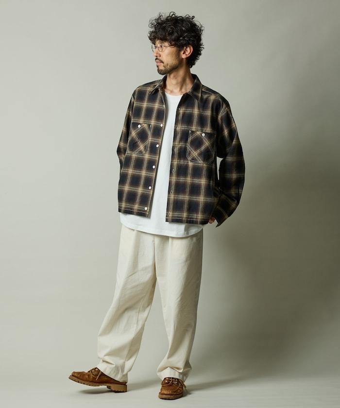 RED KAP × FREAK'S STORE 聯名 短款 法蘭絨 長袖 工裝襯衫