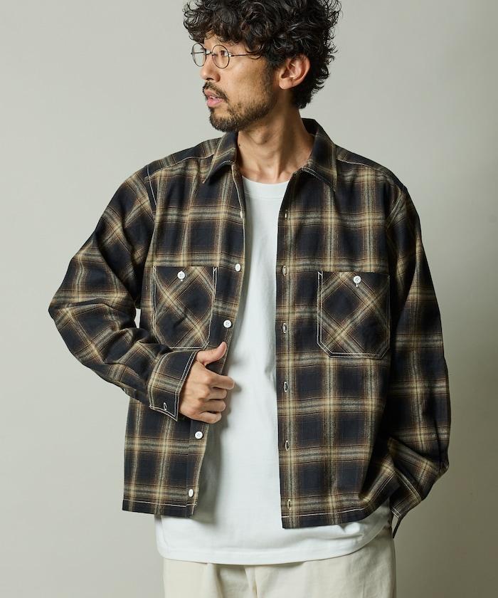 RED KAP × FREAK'S STORE 聯名 短款 法蘭絨 長袖 工裝襯衫