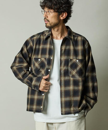 RED KAP × FREAK'S STORE 聯名 短款 法蘭絨 長袖 工裝襯衫
