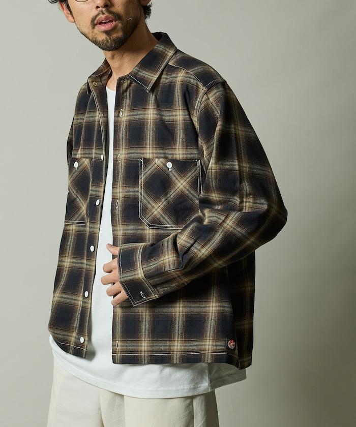 RED KAP × FREAK'S STORE 聯名 短款 法蘭絨 長袖 工裝襯衫
