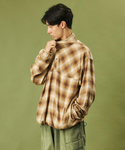 FREAK'S STORE for BEACH & FES 法蘭絨 半開襟 立領 套頭衫