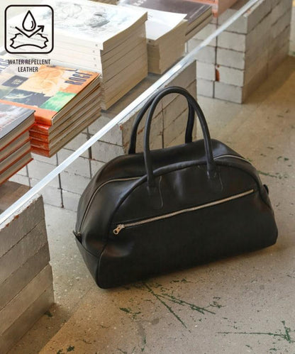 Big Leather Boston bag  / 牛皮 潑水皮革 波士頓包