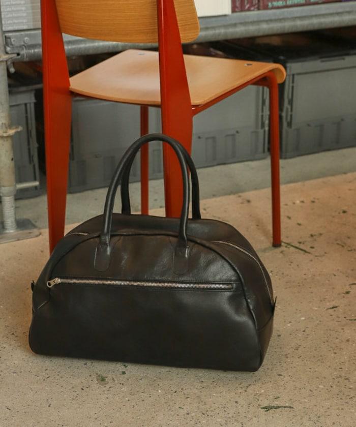 Big Leather Boston bag  / 牛皮 潑水皮革 波士頓包