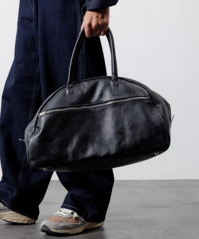 Big Leather Boston bag  / 牛皮 潑水皮革 波士頓包