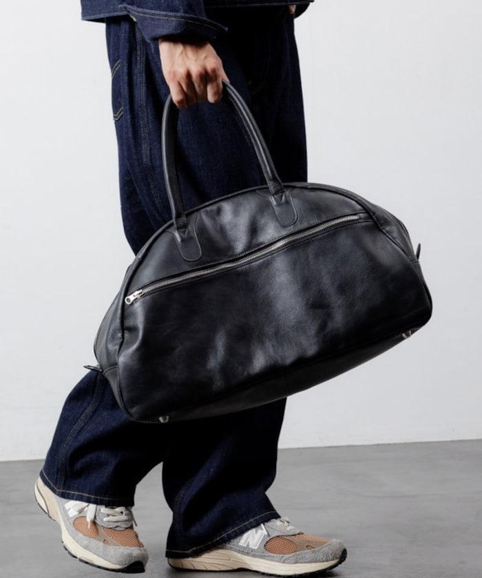 Big Leather Boston bag  / 牛皮 潑水皮革 波士頓包