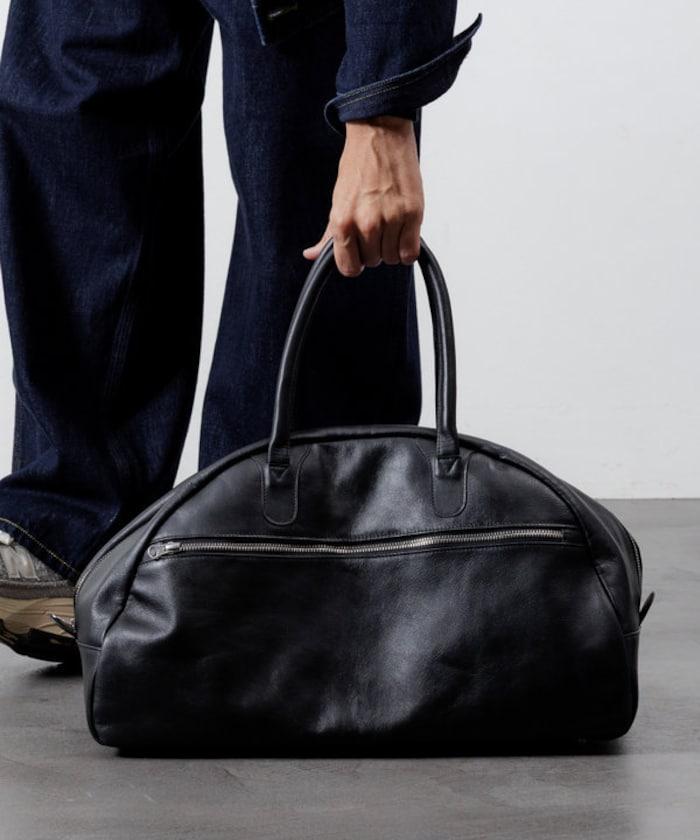 Big Leather Boston bag  / 牛皮 潑水皮革 波士頓包