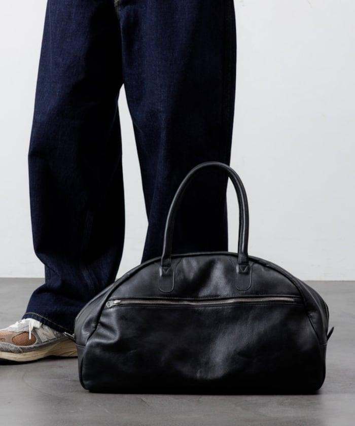 Big Leather Boston bag  / 牛皮 潑水皮革 波士頓包