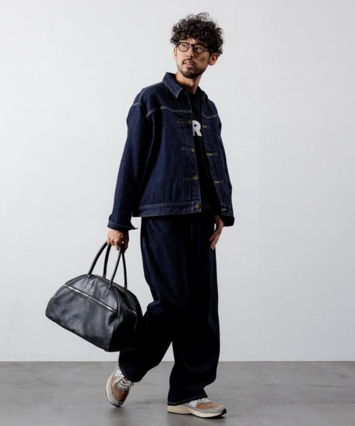 Big Leather Boston bag  / 牛皮 潑水皮革 波士頓包