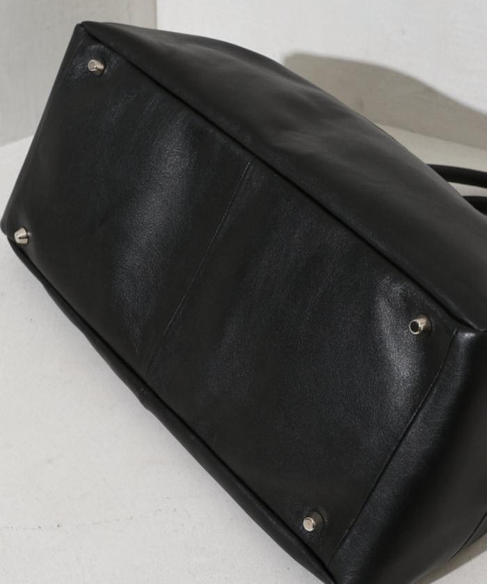 Big Leather Boston bag  / 牛皮 潑水皮革 波士頓包