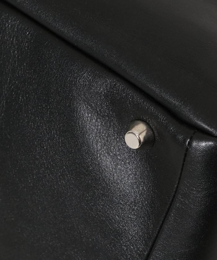 Big Leather Boston bag  / 牛皮 潑水皮革 波士頓包