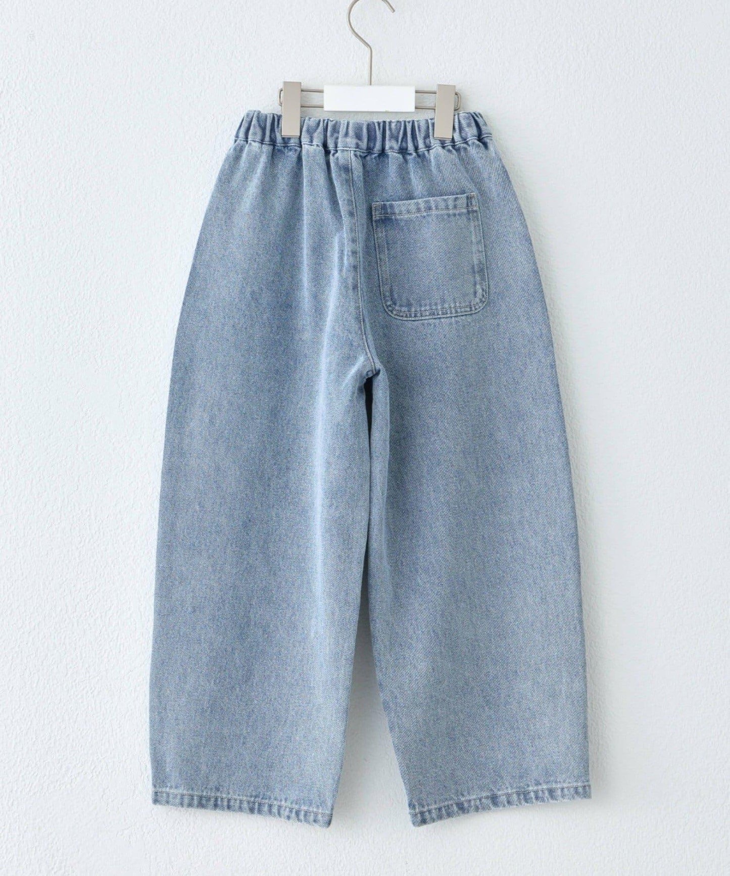 【KIDS】閃亮水鑽闊腿牛仔褲