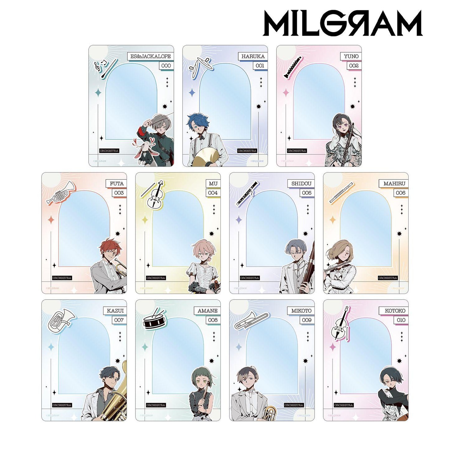 MILGRAM（MILGRAM） しづさんイラスト オーケストラver. B8硬質卡套 11包入