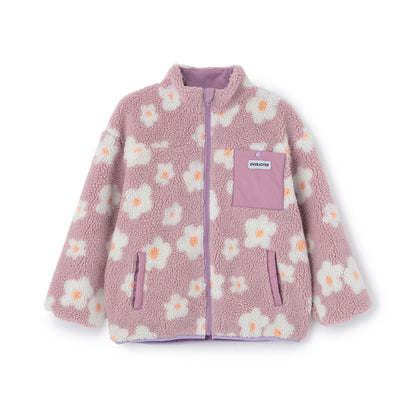 可翻面滿印抓絨夾克