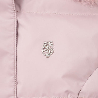 【商品】 潑水防汙可機洗 仿皮草連帽修身長款羽絨服