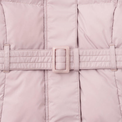 【商品】 潑水防汙可機洗 仿皮草連帽修身長款羽絨服
