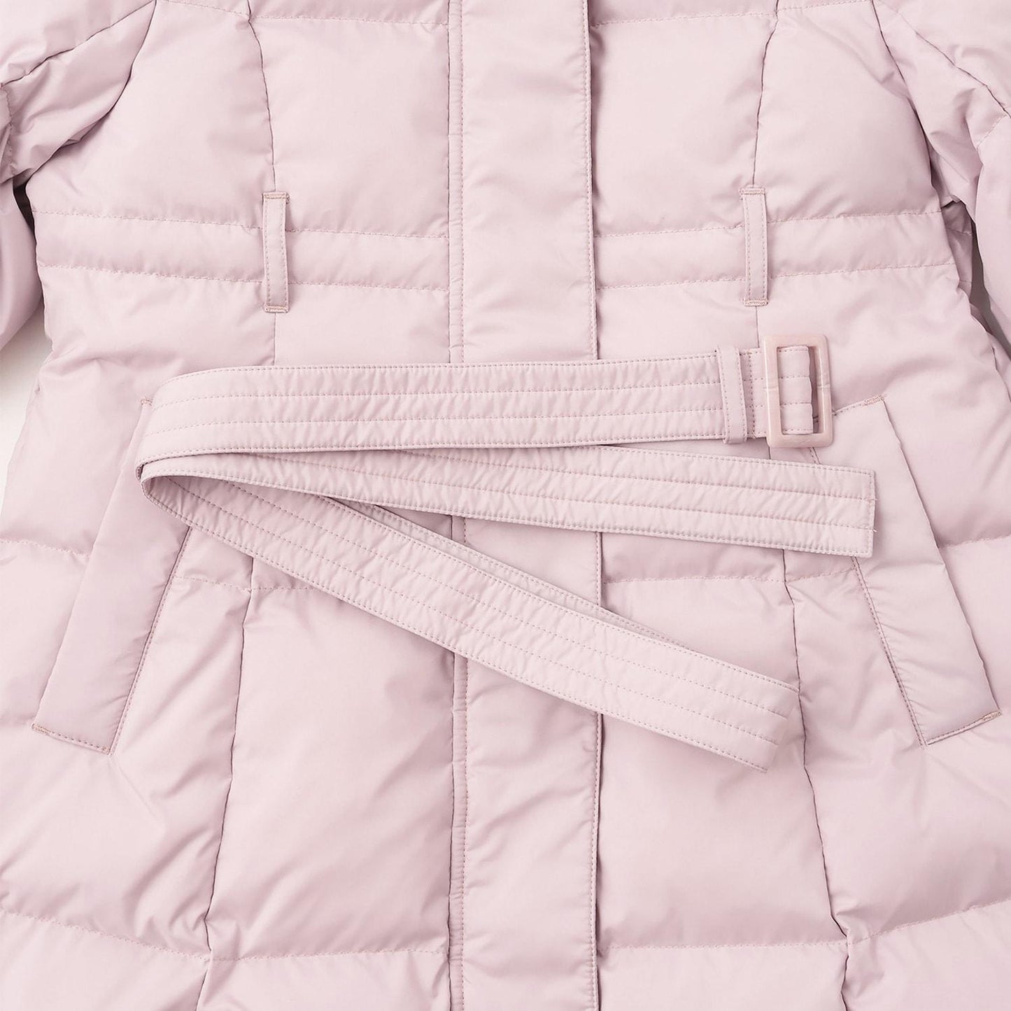 【商品】 潑水防汙可機洗 仿皮草連帽修身長款羽絨服