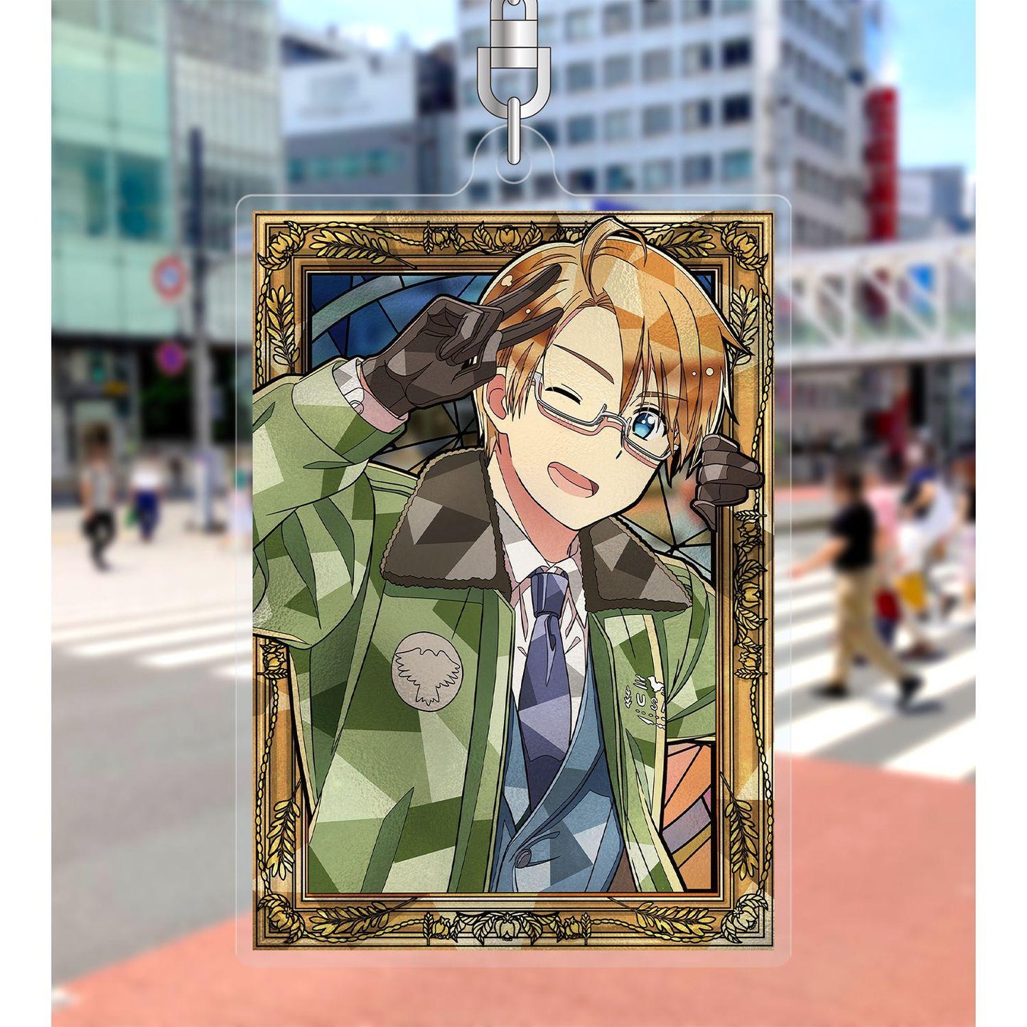 ヘタリア World★Stars_美國 Aure Glass 亞克力鑰匙扣
