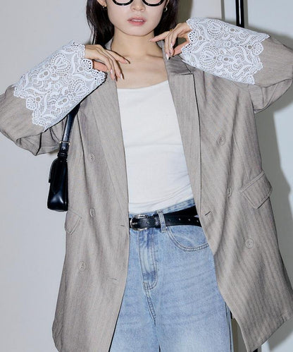 蕾絲袖口 西裝外套