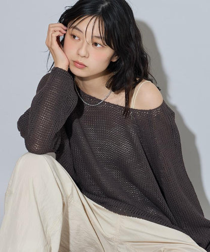 寬鬆針織套頭衫